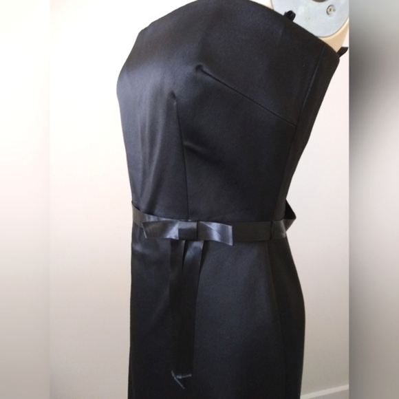 Strapless Midi Black Dress by Laundry by Shelli Segal Sz 10 Formal Events - Picture 3 of 8